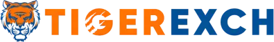 Tiger Exchange logo in amber on dark green
